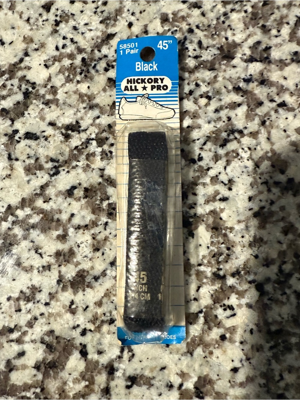 Vintage Hickory All Pro 45” (rare size) black shoelaces brand new NWT laces